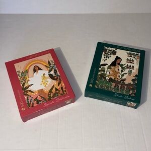 Hinkler 2 Illustrated 500 Piece Puzzles “Radiate Positivity” And “Plant Babies”